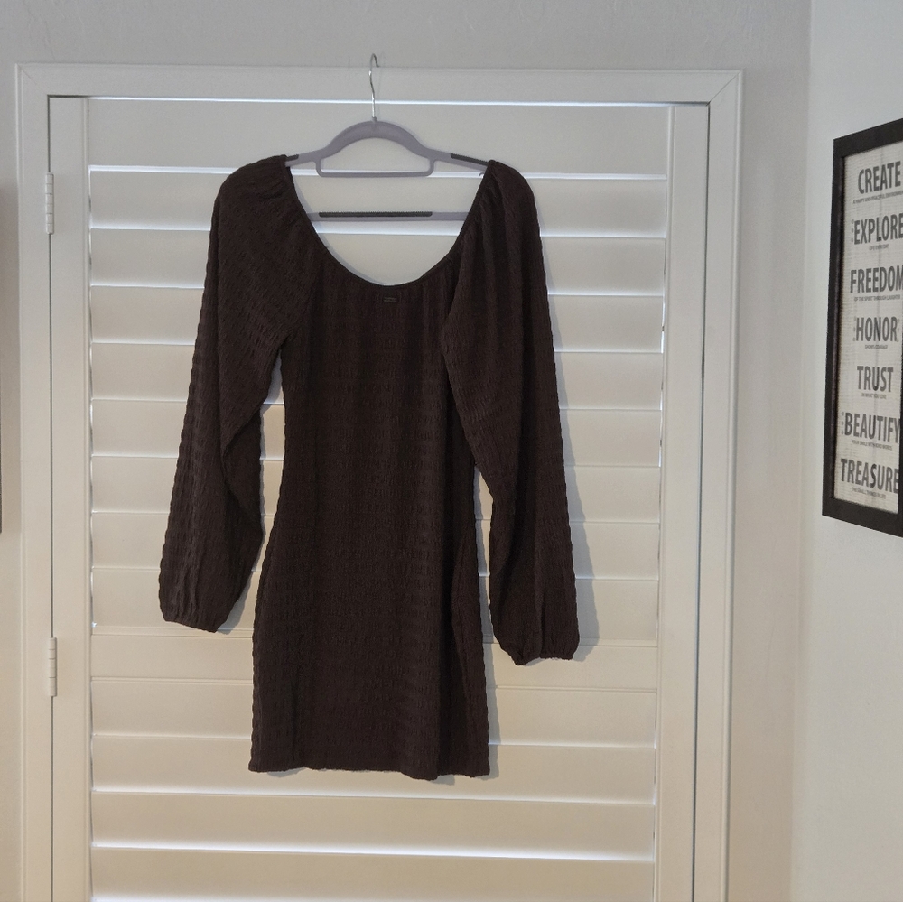 O'NEILL Brown Long Sleeve Dress NWOT Sm - Picture 8 of 9